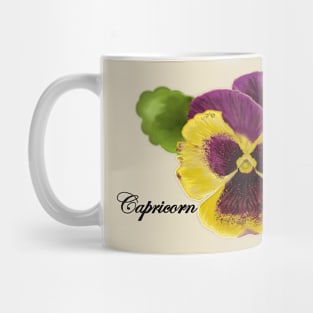 Capricorn Floral Zodiac Mug